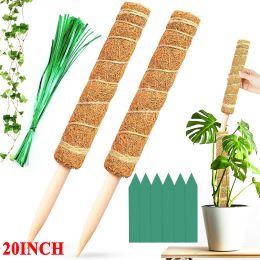 20 Inch Coir Totem Pole for Climbing Plants 2Pcs 12 Inch Moss Stick w/ Tags Ties