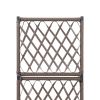 Trellis Raised Bed with 1 Pot 11.8"x11.8"x42.1" Poly Rattan Brown