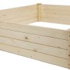 Square Wooden Planting Frame Ground Type 122*122*25.5cm