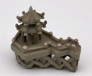 Miniature Ceramic Pavilion Figurine - 2.5"