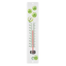 Gardtech Vertical Outdoor Thermometer with Fruit Pattern,11.7 inch Wall Temperature for Garden,Greenhouse,Field,Balcony (Color: Green)