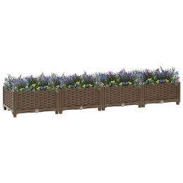 Raised Bed 63"x15.7"x9.1" Polypropylene (Color: Brown)